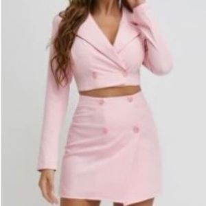 SHEIN Matching Pink Skirt Set